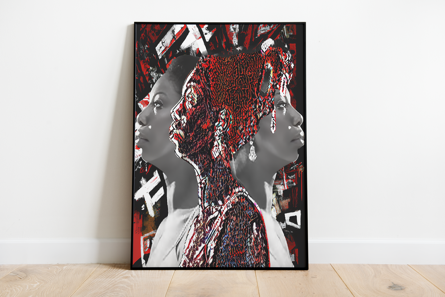 Abstract Nina Simone Framed 16x20 Poster